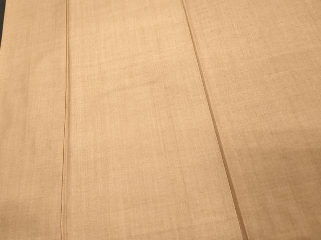 平和屋着物●上質な紬 色無地 伽羅色 正絹 逸品 CAAR8046vf
