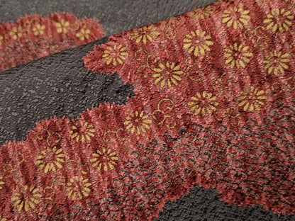 平和屋着物■道行コート 雲重ね花文 暈し染め 金彩 正絹 逸品 CAAL4136dy