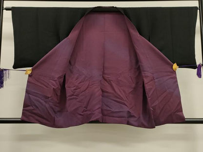 平和屋着物■道行コート リバーシブル 霞文 正絹 逸品 CAAL4192dy
