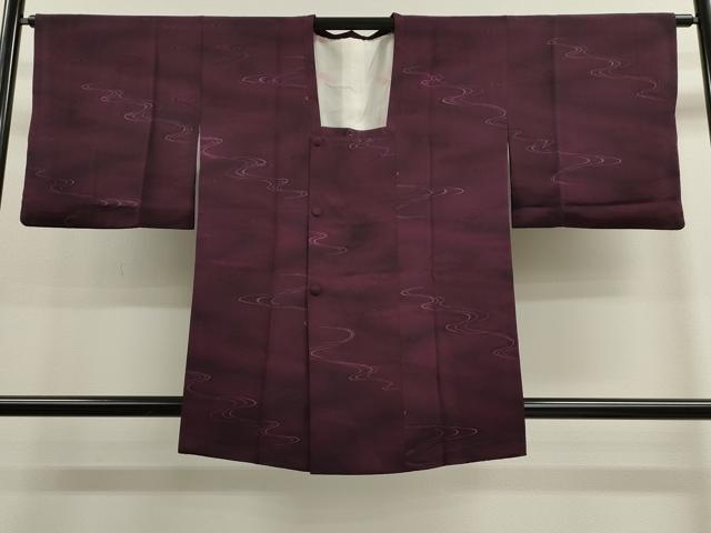 平和屋着物■道行コート 流水文 暈し染め 正絹 逸品 CAAL4260dy