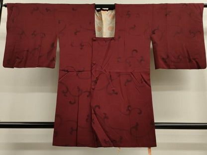 平和屋着物■道行コート　唐草文　正絹　逸品　CAAL4415dy