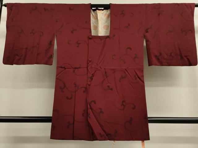 平和屋着物■道行コート　唐草文　正絹　逸品　CAAL4415dy