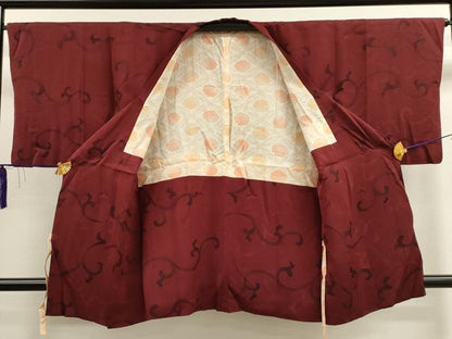 平和屋着物■道行コート　唐草文　正絹　逸品　CAAL4415dy