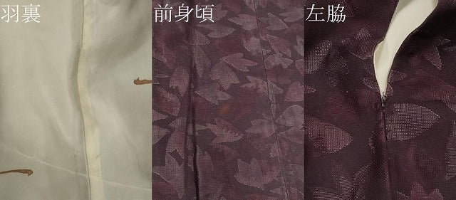 平和屋着物■道中着 舞葉文 正絹 逸品 CAAL4445dy