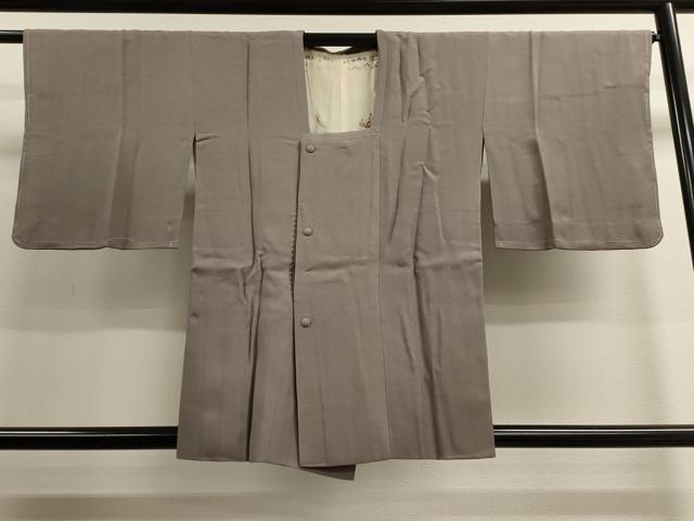 平和屋着物■道行コート 生壁色 正絹 逸品 CAAL4473dy
