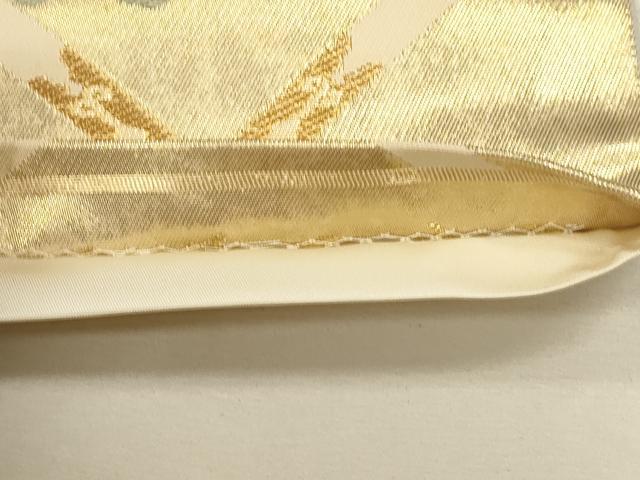 平和屋着物●六通柄袋帯 唐織 天井草花文 金糸 正絹 逸品 CAAL4951th
