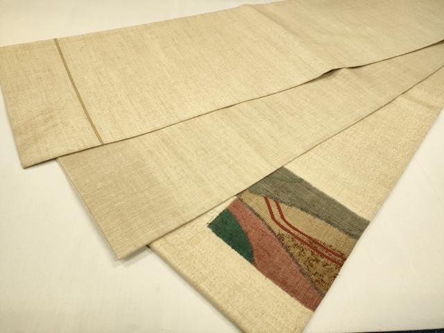 平和屋着物▽スリーシーズン　春夏秋　太鼓柄袋帯　紬地　吉祥文　正絹　逸品　CAAL5007th