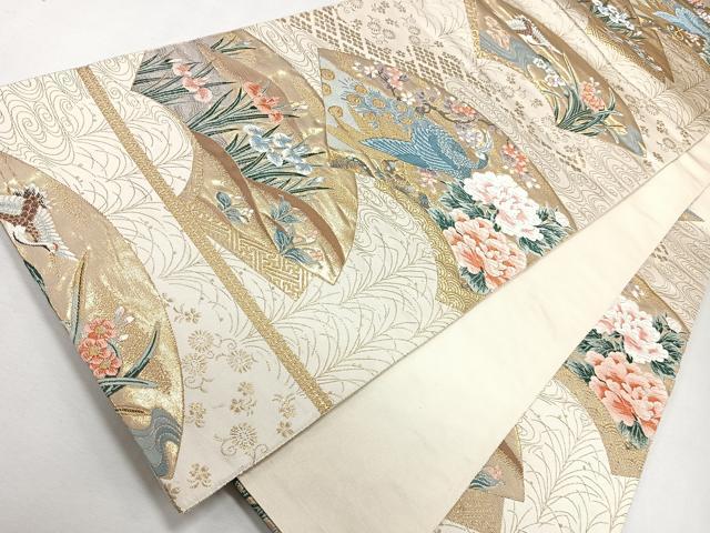 平和屋着物◎六通柄袋帯 琳派 九百 正絹 逸品 CAAL5607kb