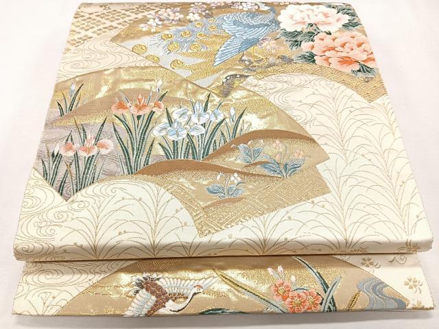 平和屋着物◎六通柄袋帯 琳派 九百 正絹 逸品 CAAL5607kb