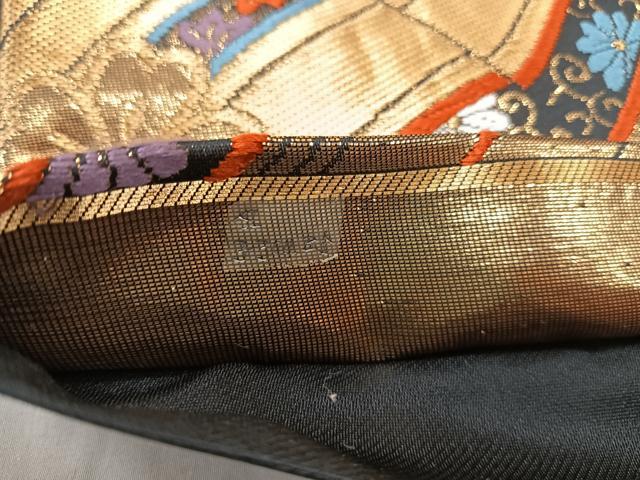 平和屋着物◎六通柄袋帯　舞花文　金糸　正絹　逸品　CAAL5636kb