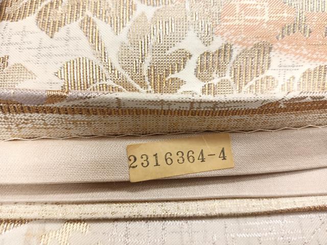平和屋着物◎六通柄袋帯 花鳥文 金糸 正絹 逸品 CAAL5637kb