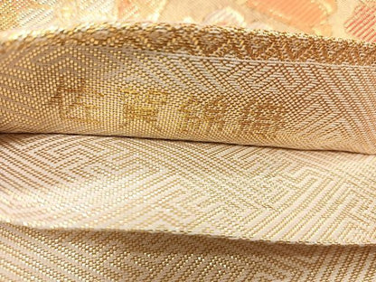 平和屋着物◎佐賀錦　六通柄袋帯　渡り橋花文　金糸　正絹　逸品　CAAL5700kb