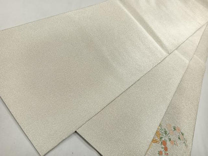 平和屋着物◎太鼓柄袋帯 綴れ 花籠文 金銀糸 正絹 逸品 CAAL5737kb