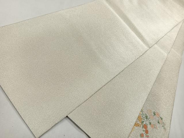 平和屋着物◎太鼓柄袋帯 綴れ 花籠文 金銀糸 正絹 逸品 CAAL5737kb