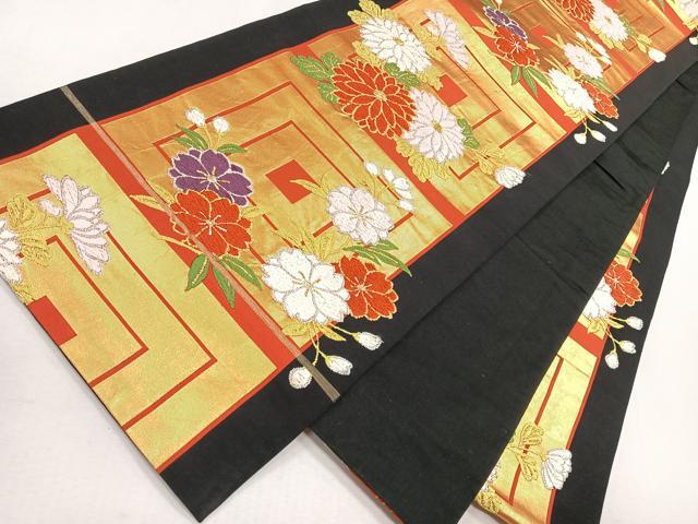 平和屋着物◎六通柄袋帯　唐織　花間道　正絹　逸品　CAAL5777kb