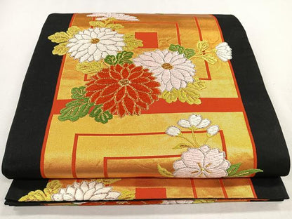 平和屋着物◎六通柄袋帯　唐織　花間道　正絹　逸品　CAAL5777kb
