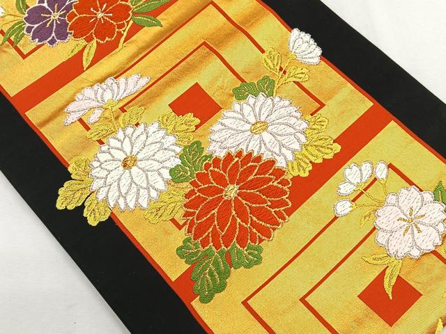 平和屋着物◎六通柄袋帯　唐織　花間道　正絹　逸品　CAAL5777kb