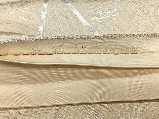 平和屋着物◎六通柄 本袋帯 色紙人物文 純銀箔 正絹 逸品 CAAL5905kb
