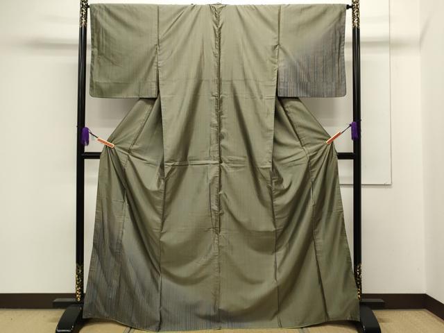 平和屋着物●訪問着　本場染大島紬　縞　暈し染め　正絹　逸品　CABF3212ut 平和屋着物○訪問着 本場染大島紬 縞 暈し染め 正絹 逸品 CABF3212ut