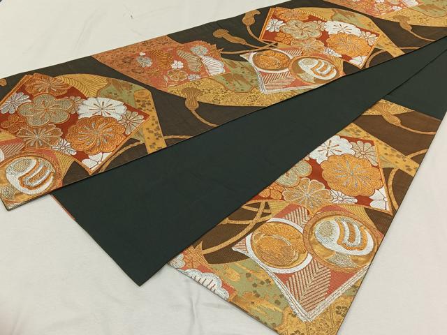 平和屋着物◎六通柄袋帯 福寿錦 金銀糸 正絹 逸品 CAAL6437qv