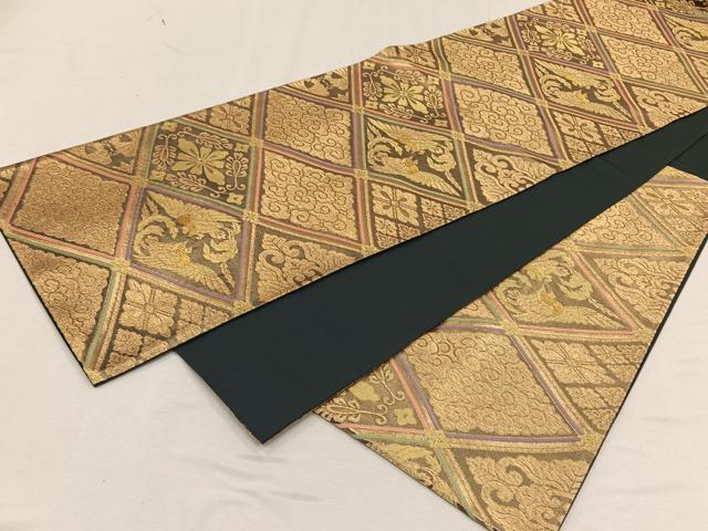 平和屋着物◎六通柄袋帯 清華紋 金糸 正絹 逸品 CAAL6513qv