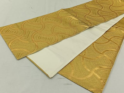 平和屋着物◎六通柄袋帯 吉祥文 金糸 正絹 逸品 CAAL6616qv