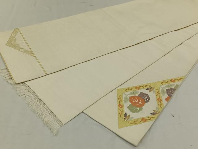 平和屋着物◎太鼓柄袋帯 綴れ 菱花文 金銀糸 正絹 逸品 CAAL6697qv