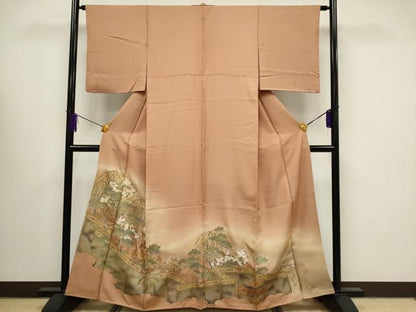 平和屋着物■豪華色留袖 枝花文 暈し染め 正絹 逸品 CAAL7240ou
