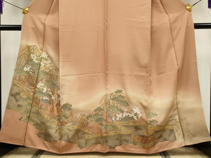 平和屋着物■豪華色留袖 枝花文 暈し染め 正絹 逸品 CAAL7240ou