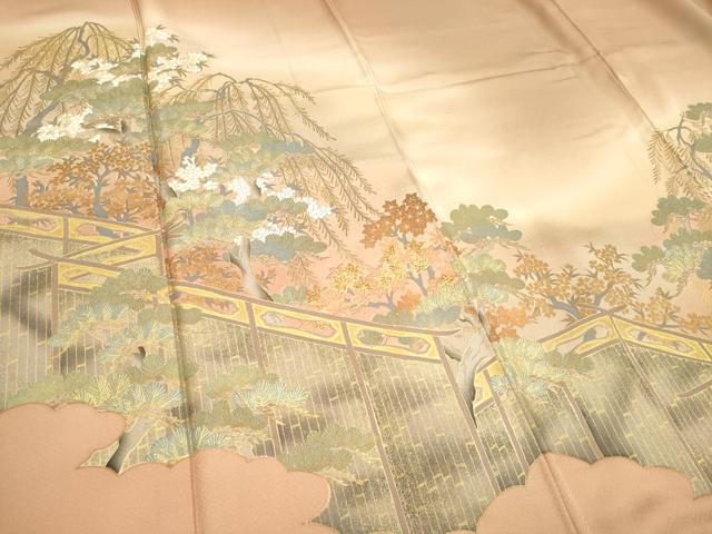 平和屋着物■豪華色留袖 枝花文 暈し染め 正絹 逸品 CAAL7240ou