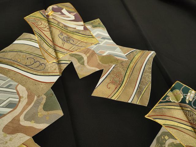 平和屋着物■豪華黒留袖 駒刺繍 色紙重ね吉祥文 金彩 正絹 逸品 CAAL7482ou