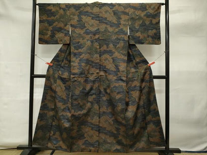 平和屋着物■上質なお召 風景文 正絹 逸品 CAAL7515ou