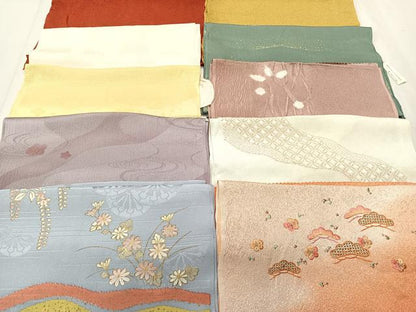 平和屋着物★和装小物　上質な帯揚げ　10枚セット　逸品　CAAM3192xi