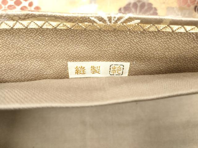平和屋着物●銀座きしや　六通柄袋帯　唐織　能衣小袖文　金糸　正絹　逸品　CAAM4128eg