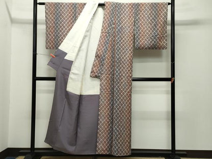 平和屋着物●上質な紬　総絞り　漢方染　正絹　逸品　CAAM6653gh