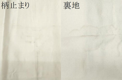 平和屋着物■六通柄袋帯 唐織 孔雀草花文 銀糸 正絹 逸品 CAAM7716fb