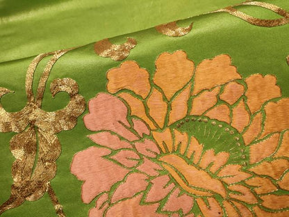 平和屋着物■太鼓柄袋帯　唐織　総刺繍　駒刺繍　正絹　逸品　CAAM8027in