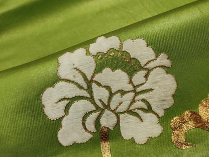 平和屋着物■太鼓柄袋帯　唐織　総刺繍　駒刺繍　正絹　逸品　CAAM8027in
