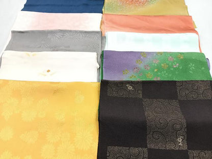 平和屋着物★和装小物　上質な帯揚げ　10枚セット　逸品　CAAM9624xe