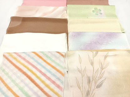 平和屋着物★和装小物　上質な帯揚げ　10枚セット　逸品　CAAN0889xi