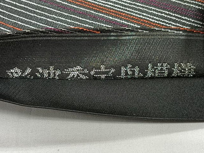 平和屋着物◎六通太鼓柄袋帯　彩波秀宝舟模様　金銀糸　正絹　逸品　CAAN3660qv