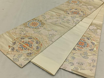 平和屋着物◎六通柄袋帯 唐織 九百錦 京みやび 金銀糸 正絹 逸品 CAAN3678qv