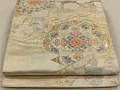 平和屋着物◎六通柄袋帯 唐織 九百錦 京みやび 金銀糸 正絹 逸品 CAAN3678qv