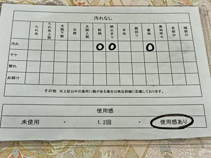 平和屋着物◎六通柄袋帯 唐織 九百錦 京みやび 金銀糸 正絹 逸品 CAAN3678qv