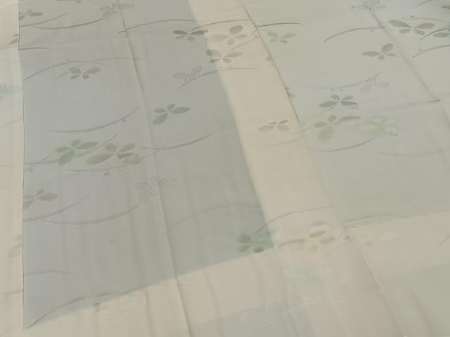 平和屋着物■長襦袢 無双仕立て 露芝舞蝶地紋 暈し染め 正絹 逸品 CAAN7323kb