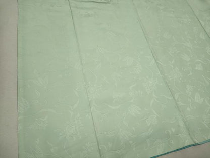 平和屋着物■上質な色無地　洋花唐草地紋　千草鼠色　正絹　逸品　CAAO1737ou