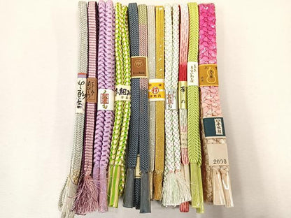 平和屋着物●和装小物　上質な帯締め１０本セット　逸品　未使用　CAAO2064xi