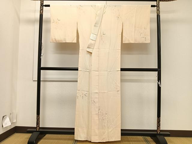 平和屋着物■長襦袢 無双仕立て 枝花文 正絹 逸品 CAAO3636ua
