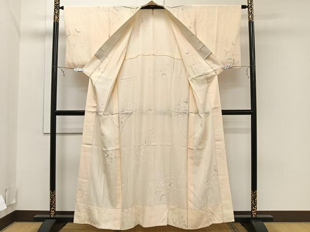 平和屋着物■長襦袢 無双仕立て 枝花文 正絹 逸品 CAAO3636ua