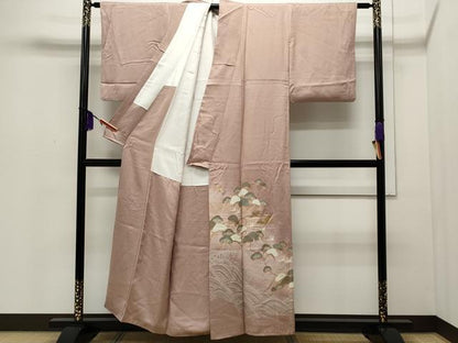 平和屋着物■豪華留袖 立波飛鶴松文 暈し染め 金彩 正絹 逸品 CAAO8292ut